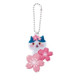 Nyanfuku Reflector Keyring, Cherry Blossom