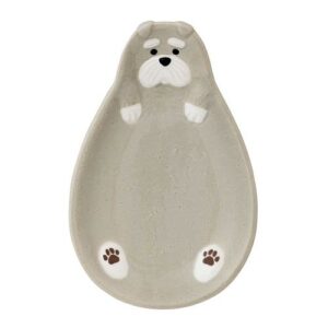 wankoron Dog Small Plate, Schnauzer