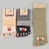 Five Toe Crew Socks, Book Loving Dog, With Grip