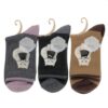 Petit Pas Low Crew Socks, Cat And Satin Ribbon