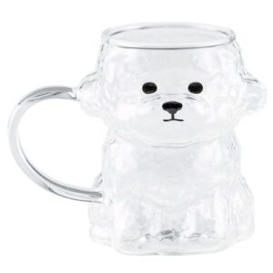 Wancolle Die Cut Glass Mug, Toy Poodle