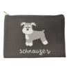 Knit Pouch, Schnauzer