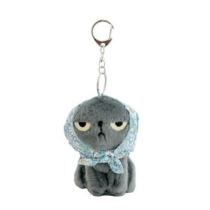 Machiko Floral Scarf Keyring, Blue