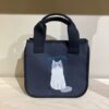 Tartine Mini Tote, Glasses Cat, Black