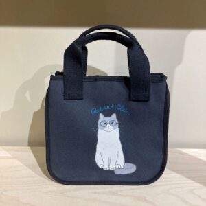 Tartine Mini Tote, Glasses Cat, Black