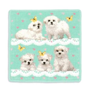 cococi wanko Maltese Chenille Towel Handkerchief