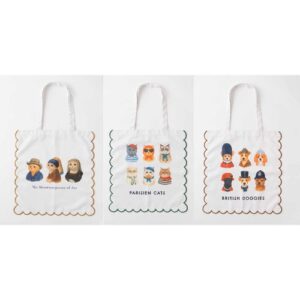 Scallop Tote Bag, Dogs And Cats