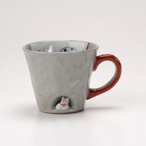 Peeking Cat Stoneware Mug