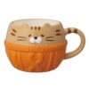Tabby Cat Mug with Knitted Sleeve