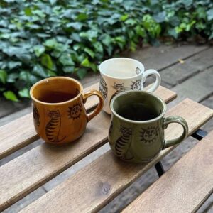 Old Copper Cat Mug