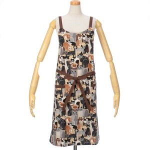 Cheerful Cat Apron, Charcoal