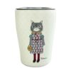 Lidded Stainless Cat Mug